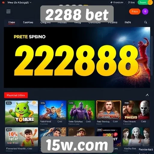 Opções de apostas disponíveis no 2288 bet